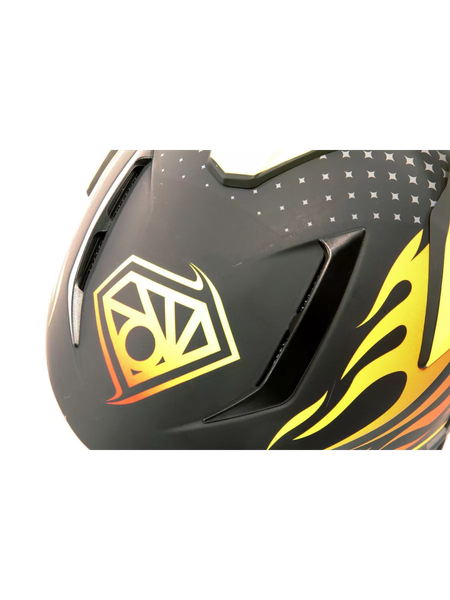 Изображение товара Мотошлем Roqvi Flame (L, оранжевый/черный матовый)