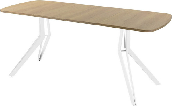 Изображение товара Обеденный стол AMC Elite Е21(1100) D2 (белый/дуб небраска натур)