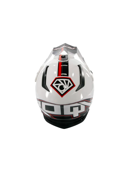 Изображение товара Мотошлем Roqvi Storm (L, белый/черный глянцевый)