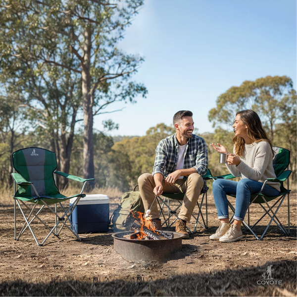 Изображение товара Комплект кресел складных Coyote HKC-1003B (2шт, зеленый/черный)