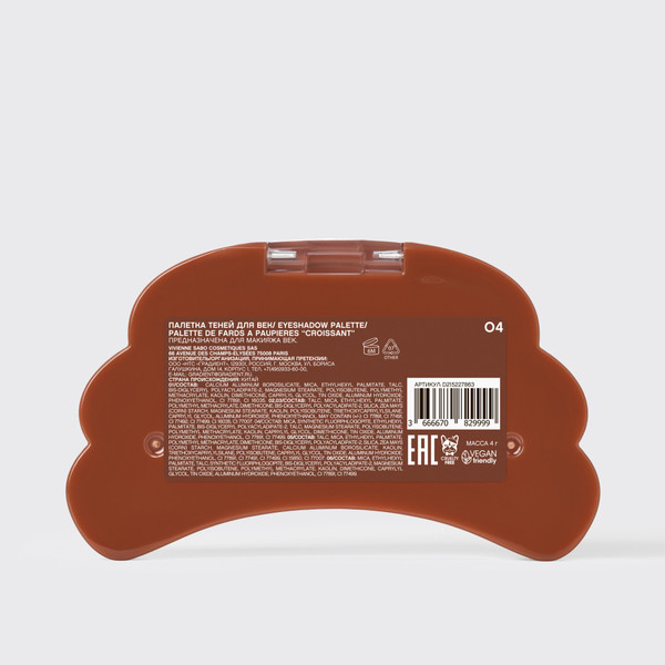 Изображение товара Палетка теней для век Vivienne Sabo Croissant тон 04 (4г)