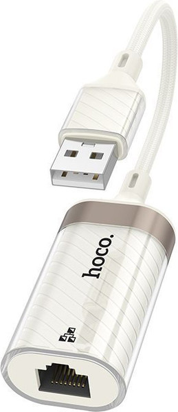 Изображение товара Сетевой адаптер Hoco UA41 USB в RJ45 (слоновая кость)
