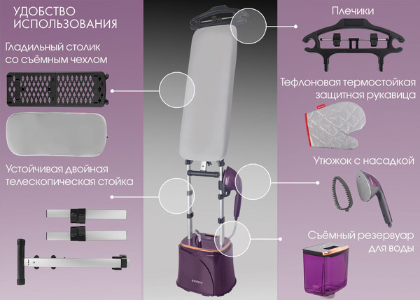 Изображение товара Отпариватель Endever Odyssey Q-17 (фиолетовый)