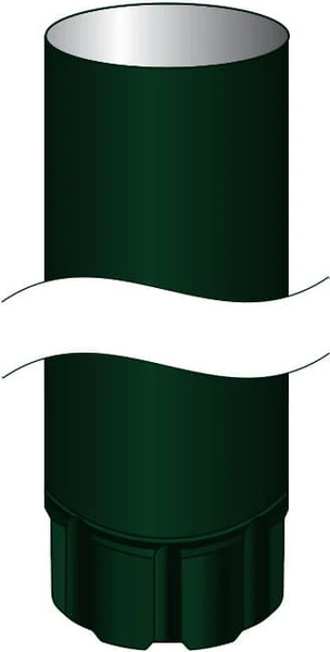 Изображение товара Труба водосточная Скайпрофиль Металлическая 90x3000 (RAL 6005)