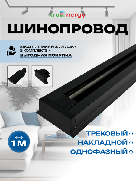 Изображение товара Шинопровод Truenergy 25005 (1м, черный)