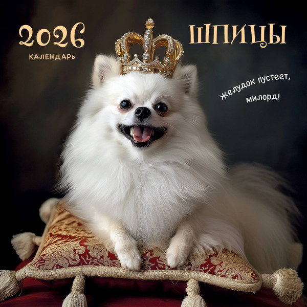 Изображение товара Календарь настенный Эксмо Шпицы 2026 год (9785042162596)