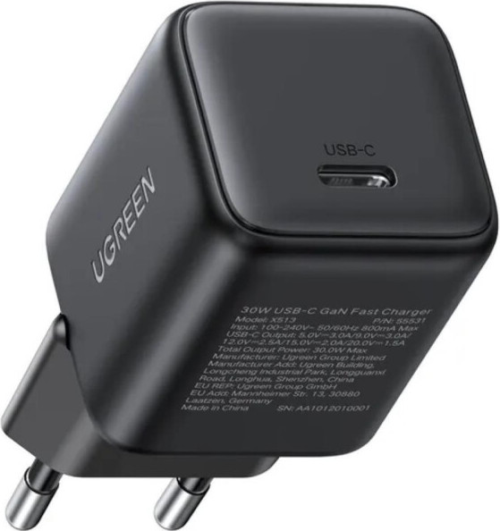 Изображение товара Адаптер питания сетевой Ugreen X513-55531 (серый)