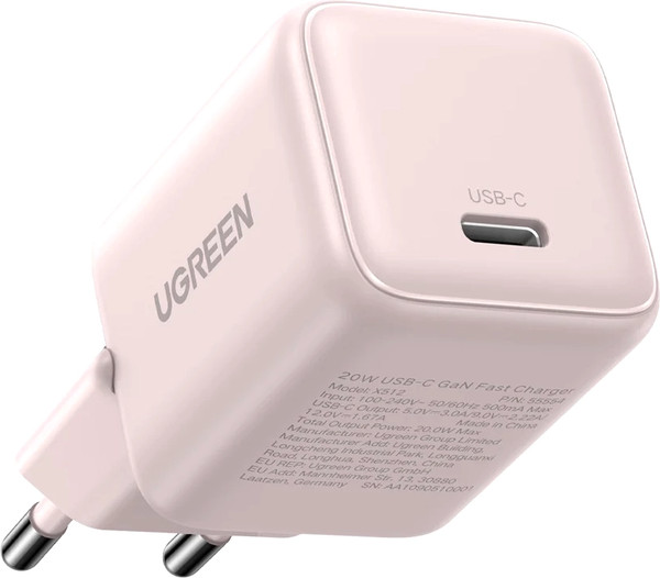 Изображение товара Адаптер питания сетевой Ugreen X512-55556 (розовый)