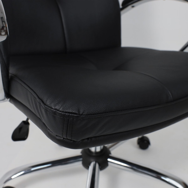 Изображение товара Кресло офисное AksHome Немига 1 (кожа натуральная Black/основание хром)