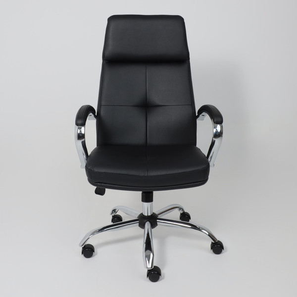 Изображение товара Кресло офисное AksHome Немига 1 (кожа натуральная Black/основание хром)