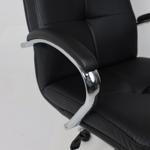 Изображение товара Кресло офисное AksHome Немига 1 (кожа натуральная Black/основание хром)