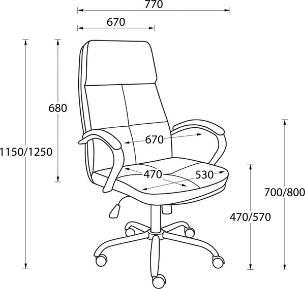Изображение товара Кресло офисное AksHome Немига 1 (кожа натуральная Black/основание хром)