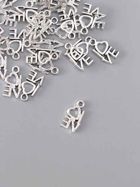 Изображение товара Набор подвесок декоративных Арт Узор Love с сердечком / 10880435