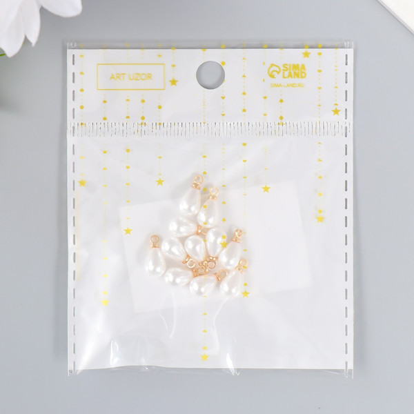 Изображение товара Набор подвесок декоративных Арт Узор Жемчужина-капелька с петелькой / 4460463