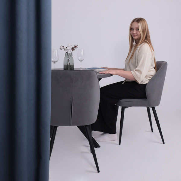 Изображение товара Обеденный стол Аврора Рига D950 (ароза реликтовая/черный)