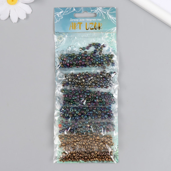 Изображение товара Набор бисера Арт Узор Бензиновые расцветки / 9702864