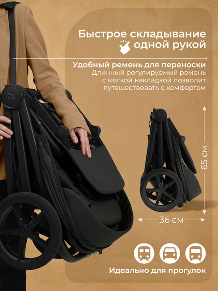 Изображение товара Детская прогулочная коляска Sweet Baby SBL Elegante SM (черный)