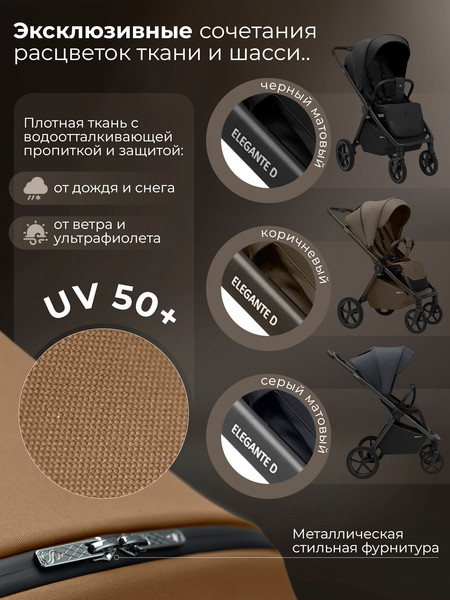 Изображение товара Детская прогулочная коляска Sweet Baby SBL Elegante D (коричневый)