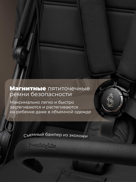 Изображение товара Детская прогулочная коляска Sweet Baby SBL Elegante D (черный)