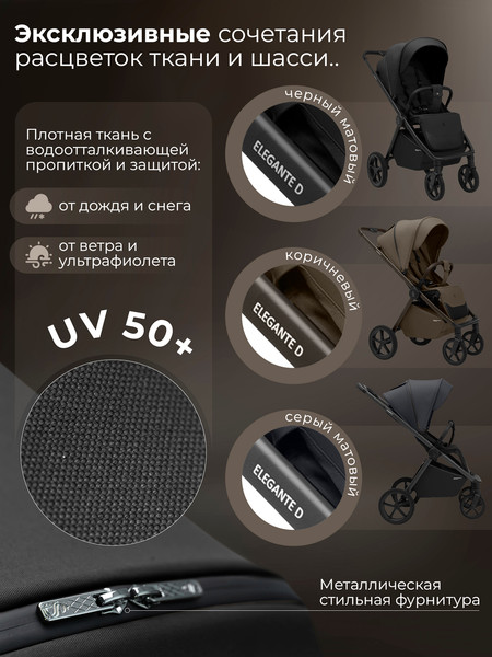 Изображение товара Детская прогулочная коляска Sweet Baby SBL Elegante D (черный)