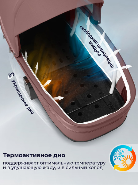 Изображение товара Детская универсальная коляска Sweet Baby SBL Elegante Therma 3в1 (мокка)