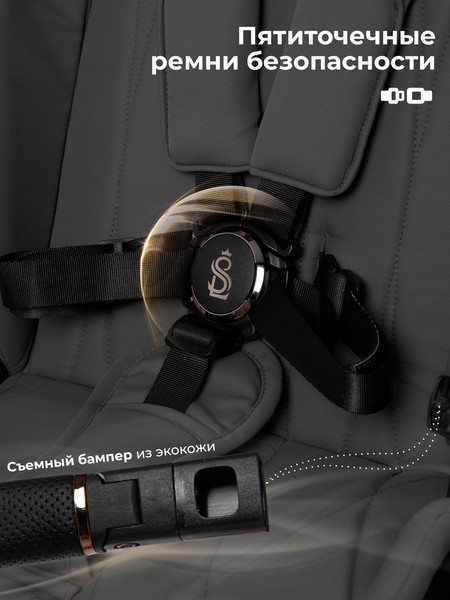 Изображение товара Детская универсальная коляска Sweet Baby SBL Elegante Therma 3в1 (темно-серый)