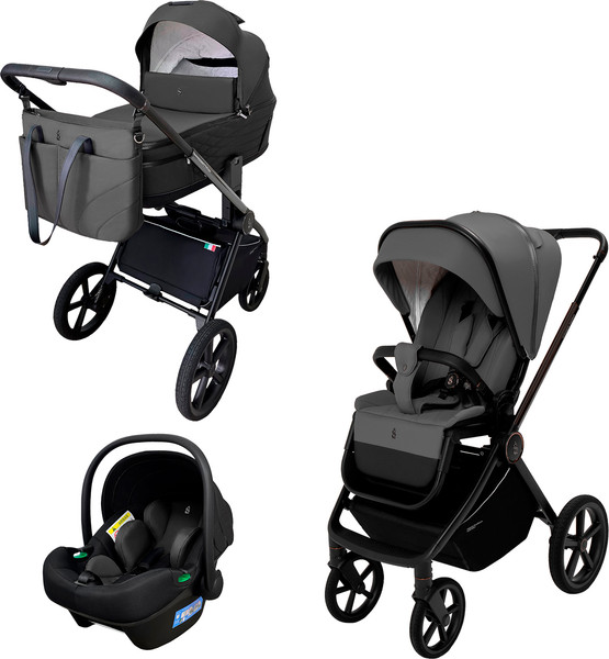 Изображение товара Детская универсальная коляска Sweet Baby SBL Elegante Therma 3в1 (темно-серый)