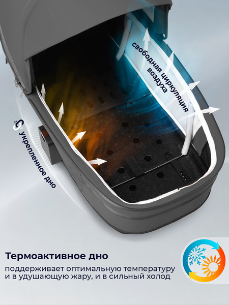 Изображение товара Детская универсальная коляска Sweet Baby SBL Elegante Therma 3в1 (темно-серый)