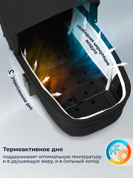 Изображение товара Детская универсальная коляска Sweet Baby SBL Elegante Therma 3в1 (черный)