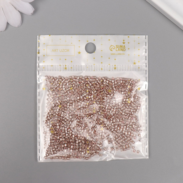 Изображение товара Набор бисера Арт Узор Цилиндр. Светло-золотой глянец / 7998810