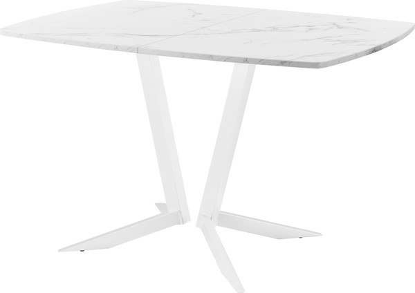 Изображение товара Обеденный стол AMC Elite / Е19(1200) D6 (белый/мрамор кристалл)