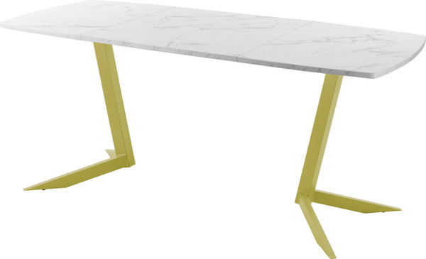 Изображение товара Обеденный стол AMC Elite / Е19(1200) D6 (золото/мрамор кристалл)