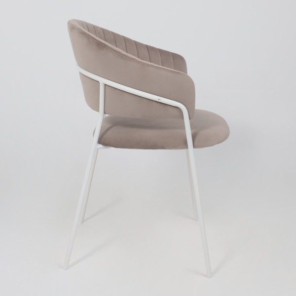 Изображение товара Стул Алвест AV 433 (светло-коричневый бархат H-61/белый)