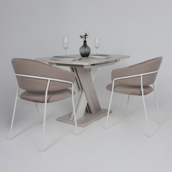 Изображение товара Стул Алвест AV 433 (светло-коричневый бархат H-61/белый)