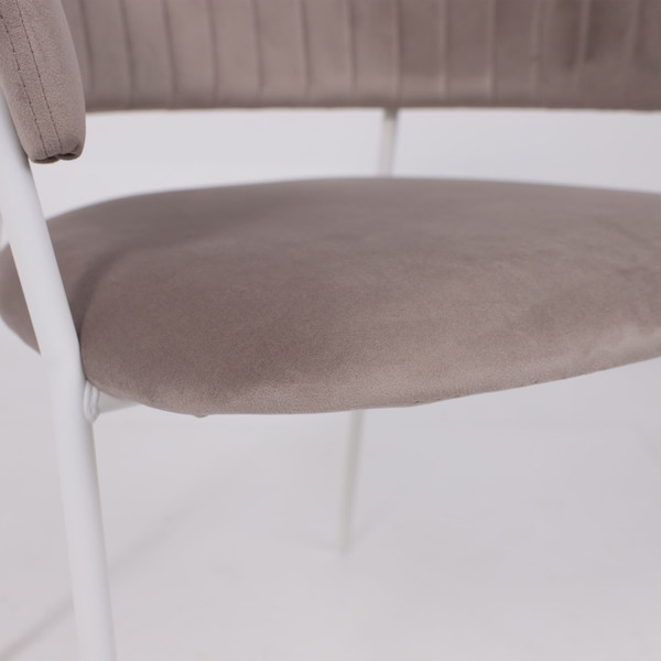 Изображение товара Стул Алвест AV 433 (светло-коричневый бархат H-61/белый)