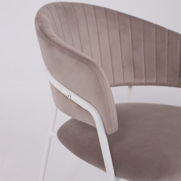 Изображение товара Стул Алвест AV 433 (светло-коричневый бархат H-61/белый)