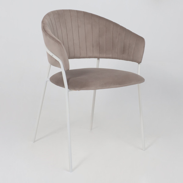 Изображение товара Стул Алвест AV 433 (светло-коричневый бархат H-61/белый)