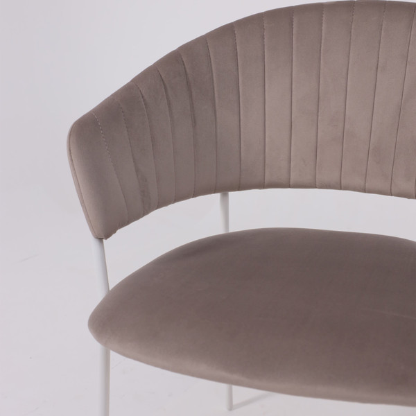 Изображение товара Стул Алвест AV 433 (светло-коричневый бархат H-61/белый)