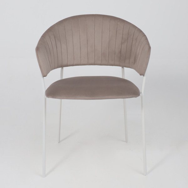 Изображение товара Стул Алвест AV 433 (светло-коричневый бархат H-61/белый)