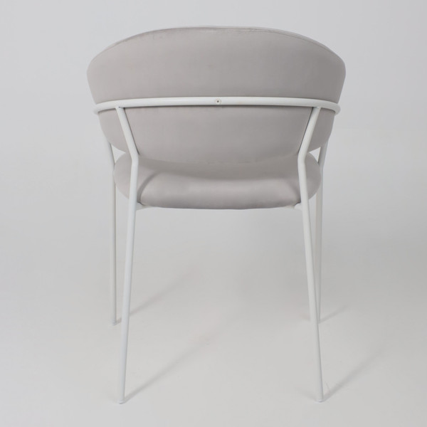 Изображение товара Стул Алвест AV 433 (светло-серый бархат H-09/белый)