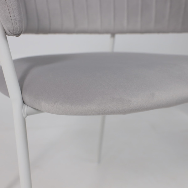 Изображение товара Стул Алвест AV 433 (светло-серый бархат H-09/белый)