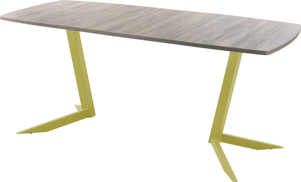 Изображение товара Обеденный стол AMC Elite / Е19(1100) D6 (золото/дуб уайт-ривер песочно-бежевый)