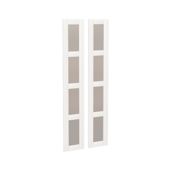 Изображение товара Комплект дверей для корпусной мебели Mio Tesoro Макс 2.06.14.420.1 (белый/стекло Мору)