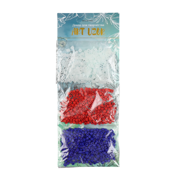 Изображение товара Набор бисера Sima-Land Матовый. Патриот / 7463415