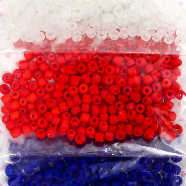 Изображение товара Набор бисера Sima-Land Матовый. Патриот / 7463415