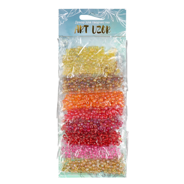 Изображение товара Набор бисера Sima-Land Красно-желтый / 9702861