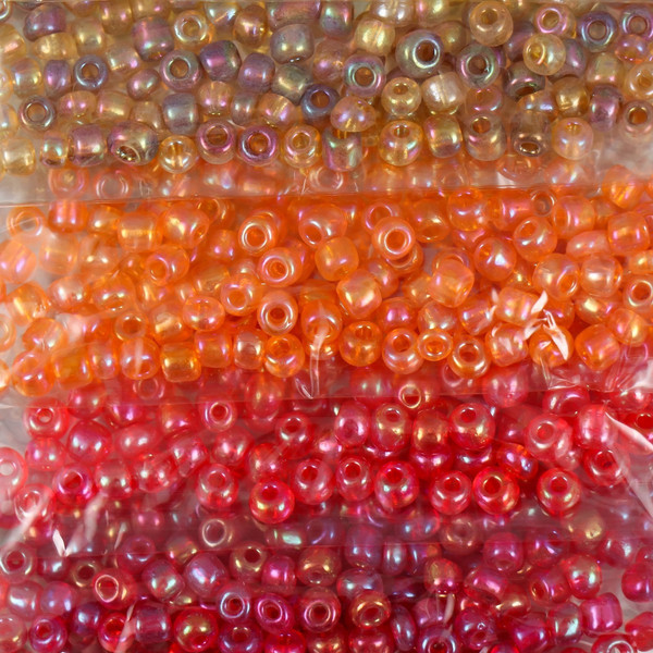 Изображение товара Набор бисера Sima-Land Красно-желтый / 9702861