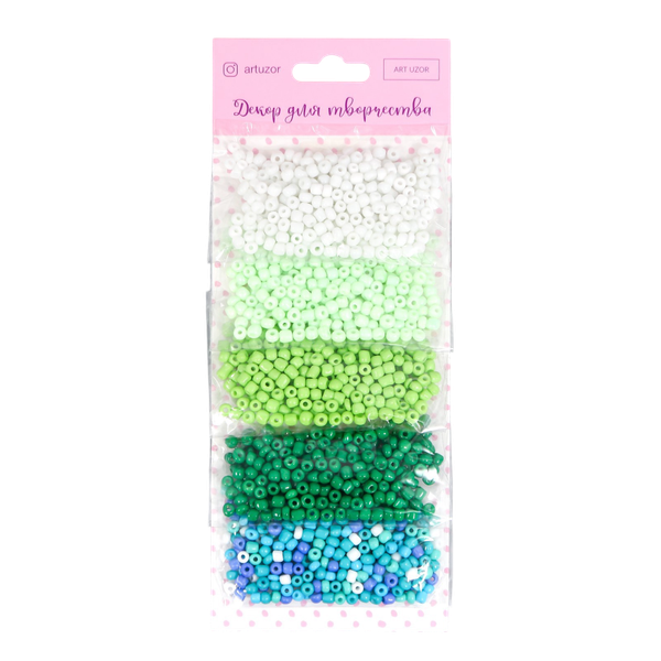 Изображение товара Набор бисера Sima-Land Такой разный зеленый / 7463394