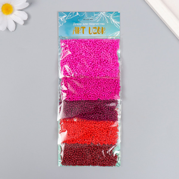 Изображение товара Набор бисера Арт Узор Палитра розового / 7463395