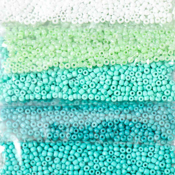 Изображение товара Набор бисера Арт Узор Оттенки зеленого / 9189029